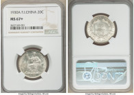French Colony 20 Cents 1930-A MS67+ NGC, Paris mint, KM17.1, Lec-230. Frosted mint bloom with untoned white surfaces. 

HID09801242017

© 2020 Her...