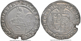 James I 1/2 Crown ND (1621-1623) AU Details (Environmental Damage) NGC, Tower mint, Thistle mm, Third Coinage, S-2666. 14.75gm. Grainy surface, flan c...