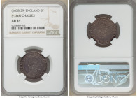 Charles I 6 Pence ND (1638-1639) AU55 NGC, Tower mint, Anchor, Anchor and Mullet mm, Nicholas Briot's coinage, Second milled issue, KM180, S-2860. Obv...