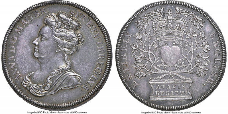 Anne silver "Accession to Throne" Medal ND (1702) MS63 NGC, MI-II-227/1, Eimer-3...