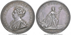 Anne silver "Capture of Tournai" Medal 1709 Medal MS62 NGC, Eimer-437, MI-II-354/190. By John Croker. 39.5mm. ANNA D G MAG BRI FRA ET HIB REG Her diad...