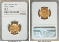 Victoria gold Sovereign 1855 AU58 NGC, KM736.1, S-3852D. Incuse "W.W." type. AGW 0.2355 oz. 

HID09801242017

© 2020 Heritage Auctions | All Right...