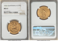 Republic gold 10 Quetzales 1926-(P) MS61 NGC, Philadelphia mint, KM245. Mintage: 18,000. One year type. AGW 0.4837 oz. 

HID09801242017

© 2020 He...