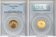 Muhammad Reza Pahlavi gold 1/2 Pahlavi SH 1345 (1966) MS64 PCGS, KM1161. AGW 0.1177 oz. 

HID09801242017

© 2020 Heritage Auctions | All Rights Re...