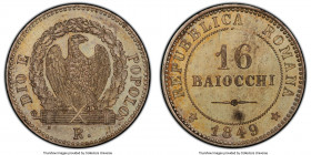 Roman Republic 16 Baiocchi 1849-R MS64 PCGS, Rome mint, KM26.

HID09801242017

© 2020 Heritage Auctions | All Rights Reserved