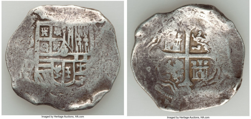 Philip IV Cob 8 Reales ND (1621-1665) Mo-D VF, Mexico City mint, KM45, Cal-Type ...