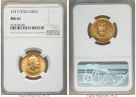Republic gold Libra 1917 MS61 NGC, Lima mint, KM207. AGW 0.2355 oz. 

HID09801242017

© 2020 Heritage Auctions | All Rights Reserved