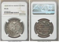 Alexander I Rouble 1820 CПБ-ПД VF25 NGC, St. Petersburg mint, KM-C130.

HID09801242017

© 2020 Heritage Auctions | All Rights Reserved