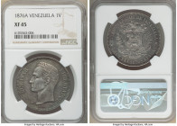 Republic Venezolano 1876-A XF45 NGC, Paris mint, KM-Y16. One year type. 

HID09801242017

© 2020 Heritage Auctions | All Rights Reserved