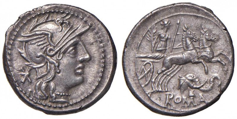 Caecilia - M. Caecilius Q. f. Q. n. Metellus - Denario (127 a.C.) Testa di Roma ...