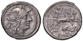 Caecilia - M. Caecilius Q. f. Q. n. Metellus - Denario (127 a.C.) Testa di Roma a d. - R/ Scudo macedone in corona d’alloro e con testa di elefante al...