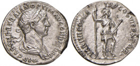 Traiano (98-117) Denario - Busto a d. - R/ La Virtù stante a destra - RIC 334 AG (g 3,11) Limature sul bordo

 

SPL