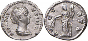 Faustina II (moglie di Antonino) Denario - Busto a d. - R/ Cerere stante a sinistra - RIC 360 AG (g 3,54) Limatura sul bordo

 

SPL