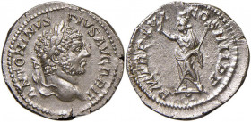 Caracalla (211-217) Denario - Busto laureato a d. - R/ Serapide stante a sinistra - RIC 208 AG (g 2,86) Limature sul bordo, da montatura

 

SPL