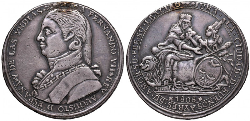 ARGENTINA Buenos Aires - Ferdinando VII (1808-1824) Medaglia 1808 Proclamazione ...