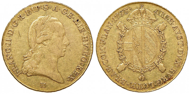 AUSTRIA Francesco II (1792-1806) Sovrano 1793 H - Fr. 471 AU (g 11,13) Graffiett...