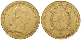 AUSTRIA Francesco II (1792-1806) Sovrano 1793 H - Fr. 471 AU (g 11,13) Graffietti al D/ e modesti depositi al R/

 

BB