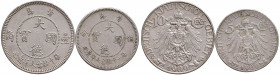 CINA Kiau Chau 10 e 5 Cents 1909 - KM 1; 2 NI RR Lotto di due monete

 

BB-SPL