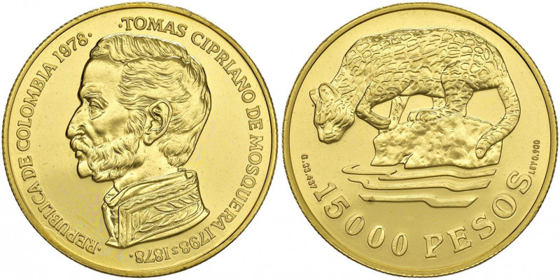 COLOMBIA 15.000 Pesos 1978 - Fr. 140 AU (g 33,75)

 

FS