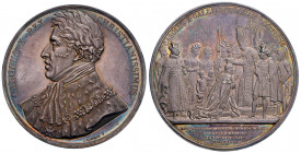 FRANCIA Carlo X (1824-1830) Medaglia 1825 incoronazione a Reims - Opus: Caunois - AG (g 63,29 - Ø 51 mmm) RR Conservazione eccezionale con una splendi...