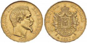 FRANCIA Napoleone III (1852-1870) 50 Franchi 1857 A - KM 785 AU (g 16,09) Minimi colpetti al bordo

 

BB+