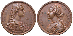 INGHILTERRA Giorgio I (1727-1760) Medaglia 1731 legittimità della successione Giacobita - Opus: O. Hamerani - Eimer 521 AE (g 34,65 - Ø 42 mm) RR

 ...