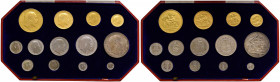 INGHILTERRA Edoardo VII (1901-1910) Specimen coins 1902 - AU-AG Set di tredici monete matte proof in astuccio, il tutto in ottima conservazione

 
...