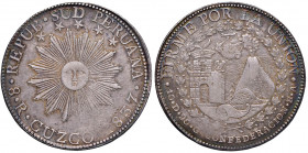 PERU Sud Peru (1836-1839) 8 Reales 1837 Cuzco BA - KM 170 AG (g 26,77) Bellissima patina

 

BB/BB+