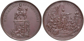 PORTOGALLO Lisbona Medaglia 1775 per la statua equestre di Giuseppe I e in ricordo del terremoto di 20 anni prima - Opus: J. Gaspar - AE (g 37,70 - Ø ...
