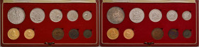 SUDAFRICA Divisionale 1975 - AU, AG, AE Lotto di dieci monete in astuccio originale

 

FDC
