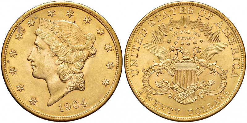 USA 20 Dollari 1904 - KM 74.3 AU (g 33,42)

 

SPL+-qFDC