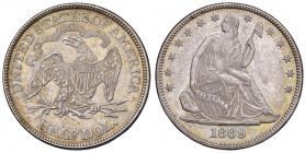 USA Mezzo dollaro 1869 - KM 99 AG (g 12,43) 

 

SPL/SPL+