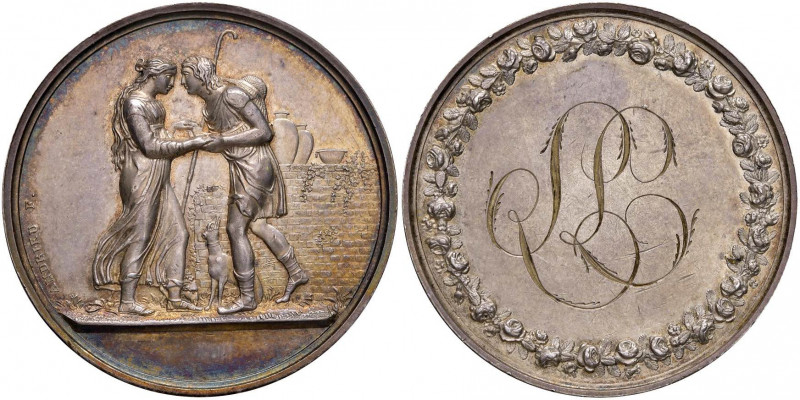 MEDAGLIE NAPOLEONICHE DEL 1806 E 1807 Medaglia 1806 Nuziale - R/ In corona di fi...