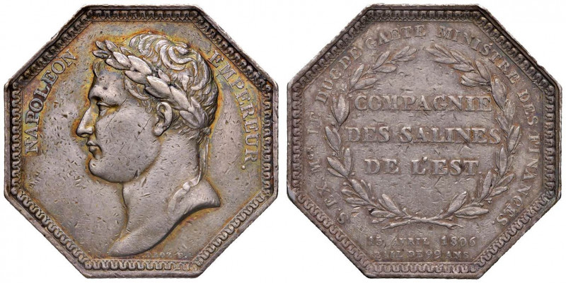 MEDAGLIE NAPOLEONICHE DEL 1806 E 1807 Medaglia 1806 Saline dell’Est - Opus: Droz...