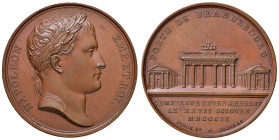 MEDAGLIE NAPOLEONICHE DEL 1806 E 1807 Medaglia 1806 Napoleone vittorioso entra a Berlino - Opus: Andrieu e Jaley - Bramsen 546 - AE (g 38,29 - Ø 41 mm...