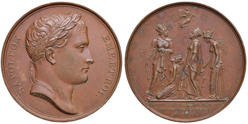 MEDAGLIE NAPOLEONICHE DEL 1806 E 1807 Medaglia 1806 Capitolazione delle 4 fortez...
