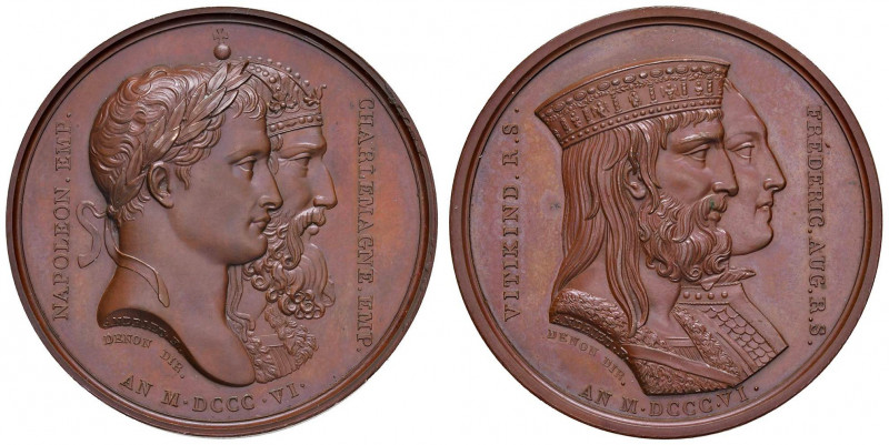 MEDAGLIE NAPOLEONICHE DEL 1806 E 1807 Medaglia 1806 Alleanza tra la Francia e la...
