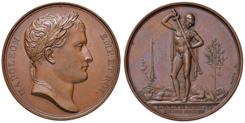 MEDAGLIE NAPOLEONICHE DEL 1806 E 1807 Medaglia 1807 Battaglia di Friedland - Opu...