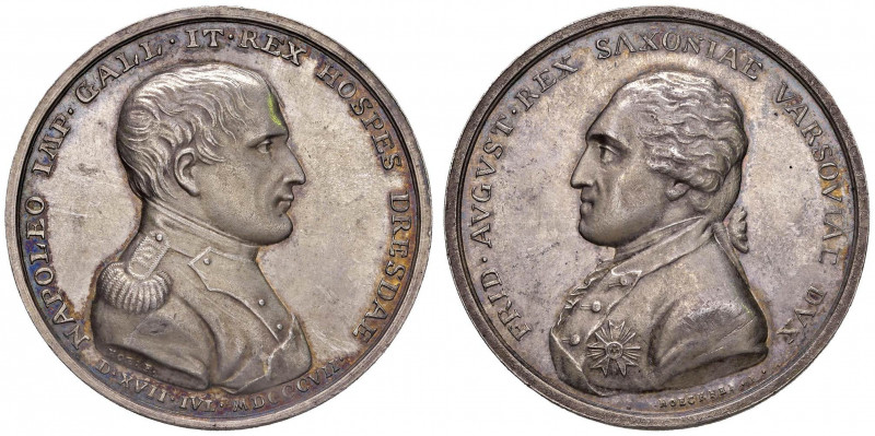 MEDAGLIE NAPOLEONICHE DEL 1806 E 1807 Medaglia 1807 Erezione del Ducato di Varsa...