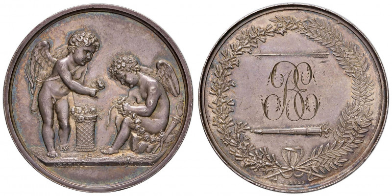 MEDAGLIE NAPOLEONICHE DEL 1806 E 1807 Medaglia 1807 Nuziale - Come in Bramsen 66...