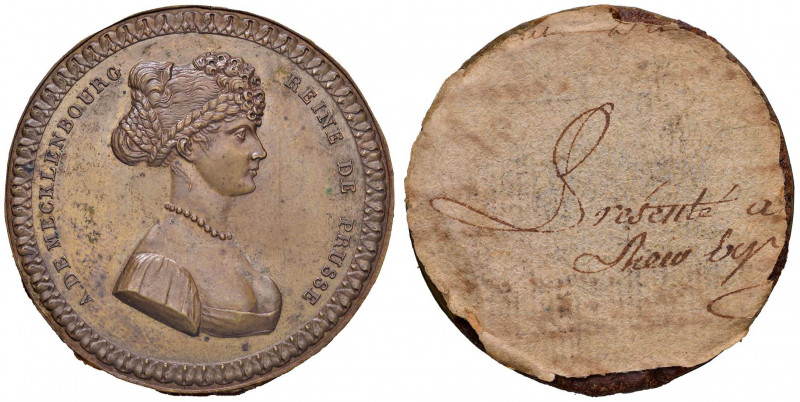 MEDAGLIE NAPOLEONICHE DEL 1806 E 1807 Medaglia 1807 Amelia regina di Prussia - O...