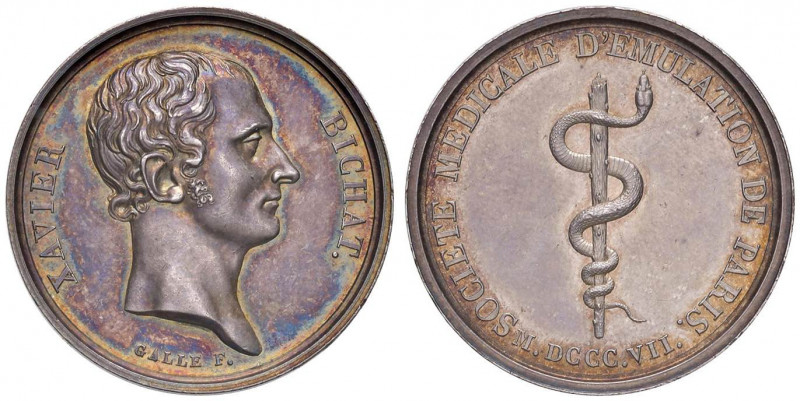 MEDAGLIE NAPOLEONICHE DEL 1806 E 1807 Medaglia 1807 Xavier Bichat. Società medic...