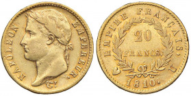 Napoleone (1805-1814) Torino - 20 Franchi 1810 - Gig. 15 AU (g 6,43) RR Graffietti, fondi ancora brillanti

 

BB