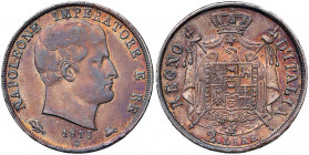 Napoleone (1805-1814) Venezia - 2 Lire 1813 Puntali sagomati, marchio di zecca V su M - Gig. 146a AG (g 9,99) R Minimi colpetti al bordo

 

SPL