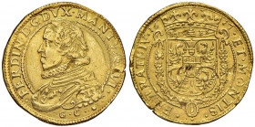 CASALE Ferdinando Gonzaga (1612-1626) 2 Doppie 1617 - CNI 8/10; MIR 320 AU (g 13,11) RRR Mancanze di metallo al D/ e al R/, graffio al R/, D/ lucidato...