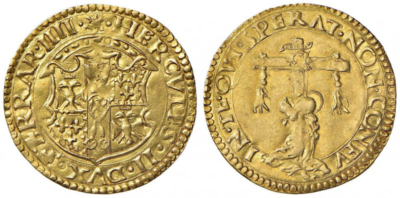 FERRARA Ercole II (1534-1559) Scudo d’oro - MIR 286/2 AU (g 3,38) Ottimo esempla...