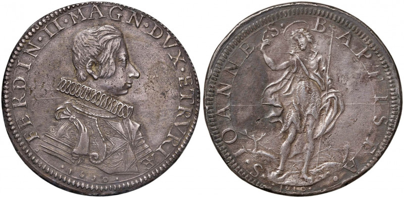 FIRENZE Ferdinando II (1621-1670) Piastra 1630 - MIR 291/2 AG (g 32,35) Piccole ...