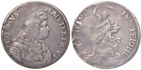 FIRENZE Cosimo III (1670-1723) Lira 1676 - MIR 334 (indicato R/4) AG (g 4,30) RRRR Lieve ondulazione di tondello e schiacciature. Esemplare fotografat...