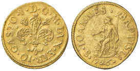 FIRENZE Gian Gastone (1723-1737) Mezzo fiorino 1726 - MIR 347 (indicato R/4 con valutazione da 2.500 a 6.000 euro) AU (g 1,74) RRRRR Nominale di esimi...
