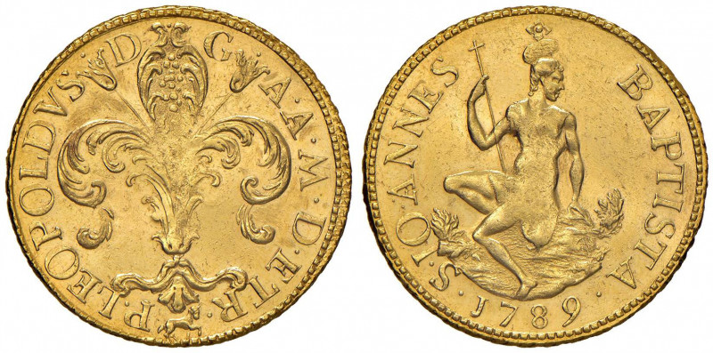 FIRENZE Pietro Leopoldo (1765-1790) Ruspone 1789 - MIR 371/1 AU (g 10,47) RRRR E...